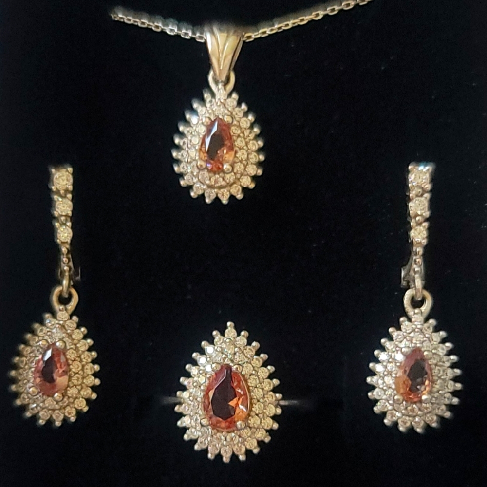 925 Sterling Silver Turkish Zultanite Wedding Jewelry Set  for Women,NEW,